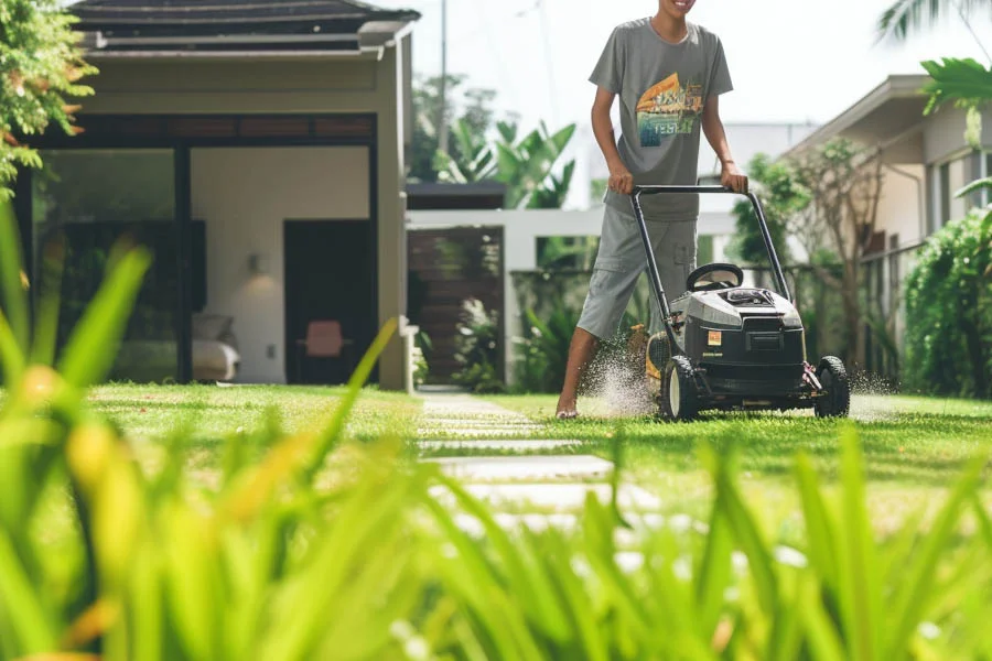 lithium battery powered lawn mowers